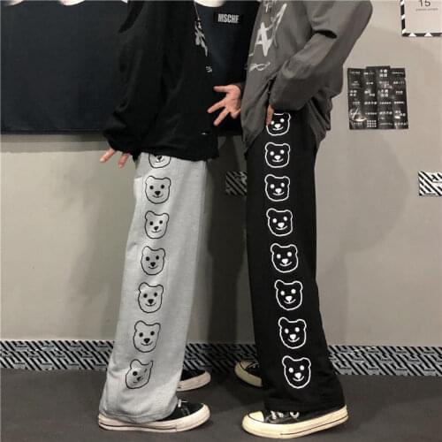 Womens Pants Oversize Bear trousers Hip Hop Streetwear Harajuku Sweatpants Fashion Joggers Y2k korean Vintage Plus Size Clothes