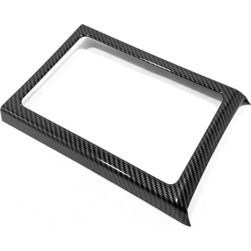 For Q3 2019 2020 2021 Car Central Control Armrest Box Frame Decorative Cover Trim Carbon Fiber ABS Interior Accessories