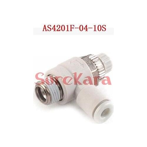 AS4201F-04-10S Speed Control Valve With One-Touch Fitting Elbow Type Lot Of 5 SMC Type