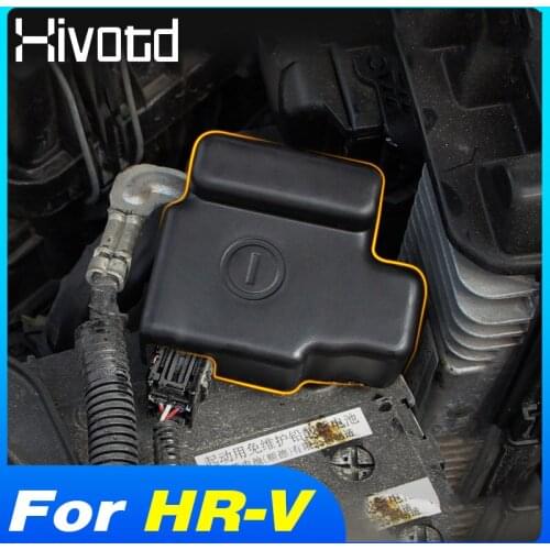 Hivotd Car Engine Battery Protection Cover Waterproof Panel Electrode Shell Accessories Interior For Honda HRV HR-V 2015-2021