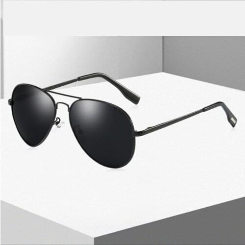 Classic Pilot Polarized Sunglasses Men Fashion Metal Sun Glasses Women Black Driving Eyeglasses Goggle
