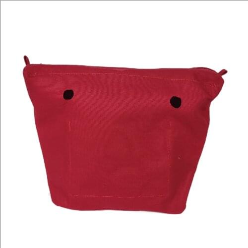 Red Canvas Inner Inserts For O bag Waterproof Lining Zipper Pocket for Classic Standard Size 2021
