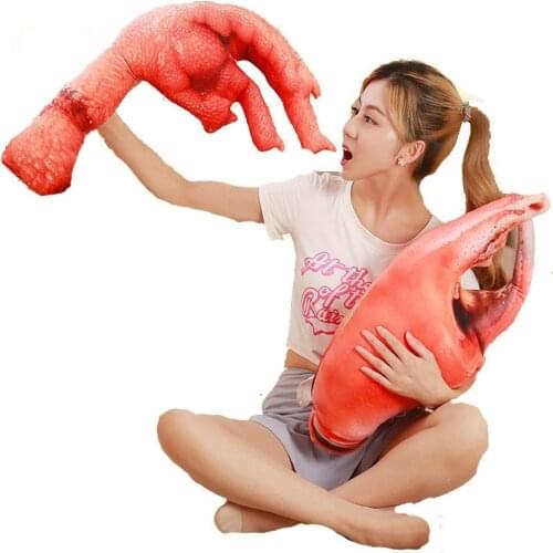 Cute Simulation Food Plush Toys Shrimp/Chicken Feet Plush Pillow Soft Cushion Stuffed Doll Birthday Gift For Chidlren