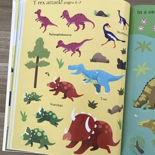 Cute English Anime Sticker Book Game Sticker Pack Collection Kids Educational Children Puzzle Gift Student Stickers Child Books