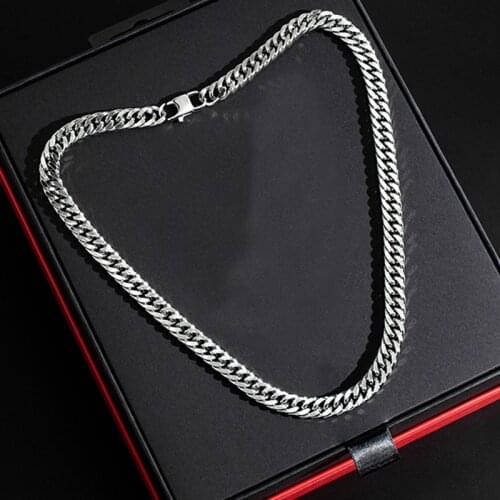 Men Necklace chain on the neck hip hop Steel stainless steel Friendship necklace men steampunk cuban link long necklace jewelry