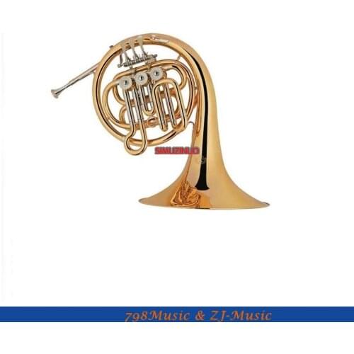 Newest Bb French Horn Gold Lacquer-Bore 12mm Bell 290mm and With Case