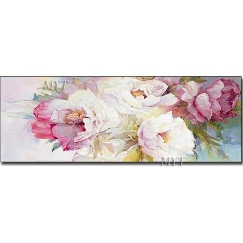 New Abstract Design 100% Hand-painted Flower Art Oil Painting Canvas Wall Art Home Decoration Unframed Wall Hanging Pictures