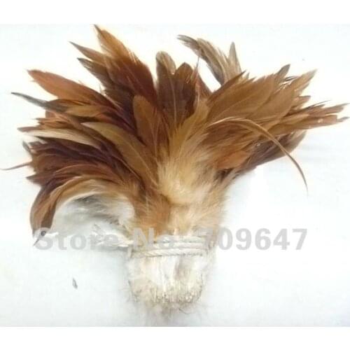 NEW Natural! 100Pcs/Lot! Saddle Badger Rooster Feathers Nature Colors 6-8 Inches Long,Loose Plumes