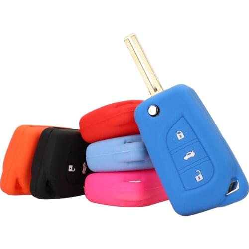 New 3 Buttons Remote Silicone Flip Key Case Shell Cover For Toyota Auris Corolla Avensis Verso Yaris Aygo Scion TC IM 2015 2016