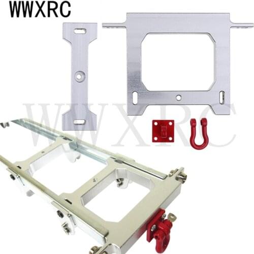 Upgrade Metal Beam + Rear Bumper with Tow Hook Part for WPL B14 B24 B36 C14 C24 1/16 RC Truck