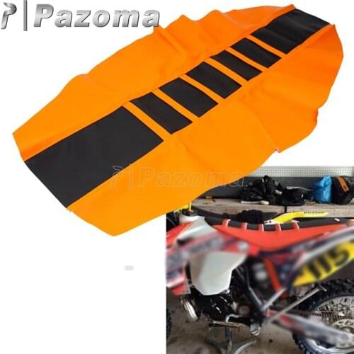 Orange Universal Motorcycle Rubber Gripper Soft Seat Cover For SX XC EXC XC-W SX-F EXC-F 85 105 125 150 200 250 300 350 450