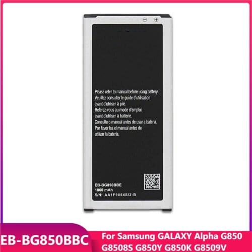 Original Phone Battery EB-BG850BBC For Samsung GALAXY Alpha G850 G8508S G850Y G850K G8509V Replacement Batteries 1860mAh