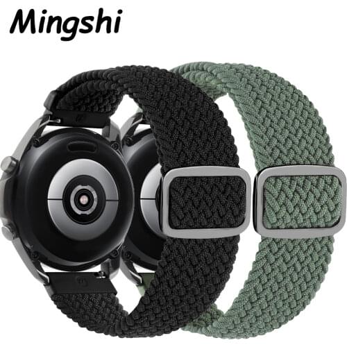 20mm 22mm Braided Solo Loop Band for Samsung Galaxy watch 3 46mm 42mm active 2 40mm 44mm Gear S3 bracelet Huawei GT2 Pro strap