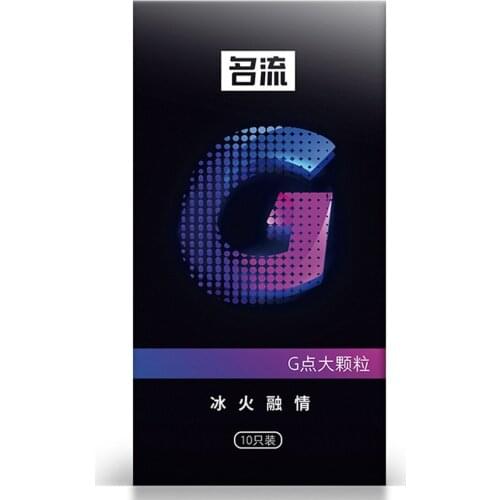 40Pcs (4 boxes) G spot Condoms Mingliu Ice and Fire Double Stimulation Condones Big Particle G-point Penis Sleeve Safe Sex Tool