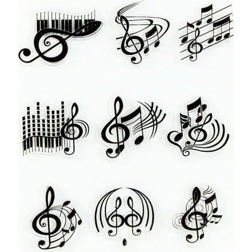 YLCS188 Music Silicone Clear Stamps For Scrapbook DIY Album Paper Cards Decoration Embossing Folder Craft Rubber Stamp 11*14cm