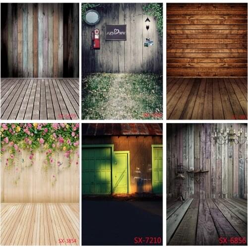 Vinyl Retro Wood Plank Flower Vintage Baby Portrait Photography Backdrops For Photo Studio Background Props 2157 YXFL-70