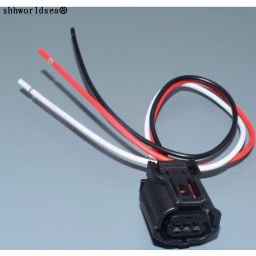 Worldgolden 0.6mm 3pin Female Headlight Lamp Camshaft Sensor Plug Connector With Wire Pigtail For Toyota 6189-1129