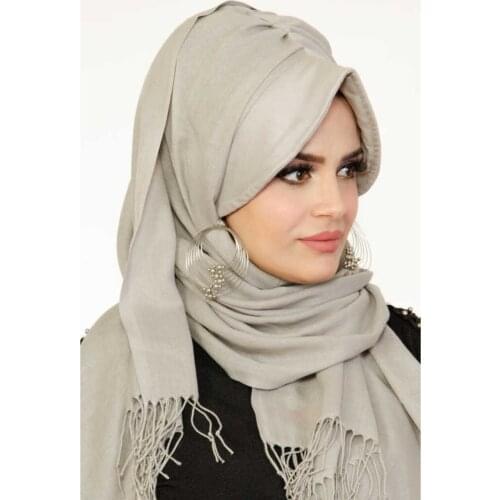 New Elastic Fashion Turban Hat Solid Color Women Warm Winter Head Scarf Bonnet Inner Hijab Cap Muslim 1headscarf Femme Wrap head