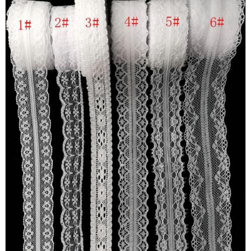 10M DIY Lace Ribbon Roll White Lace Fabric Trim Wedding Birthday Decor DIY Apparel Sewing Accessories Gift Wrapping Supplies