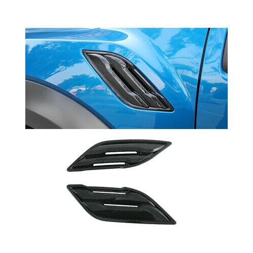 2* Carbon Fiber Side Fender Air Outlet Cover Trim For Ford F150 F-150 2017-2019