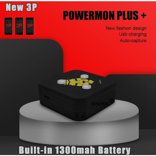 2021 Newest Powermon Plus + Auto Catch 3P for PokemogoPlus Bluetooth Standby 1300MAH Rechargeable Battery Dropshipping