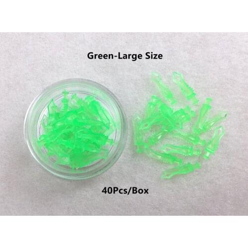 40Pcs/Pack Dental Soft Wedges Matrices Diastema Adaptive Wedge Large Composite Restoration Matrix Flexible Green 2.0*2.3*15mm