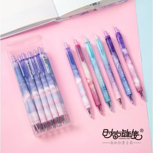 48pcs Gel Pens Starry Sky kawaii gift Black gel-ink Student pens pens for writing Cute stationery office school supplies 0.5mm
