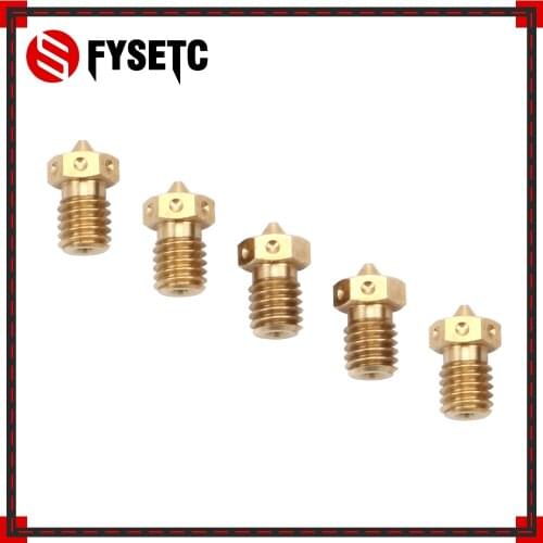 5pcs Super Quality 3D Printer Nozzle V6 Nozzles For 3D Printers Hotend 3D Nozzle E3D Nozzles Titan J-head Extruder 1.75mm Fila