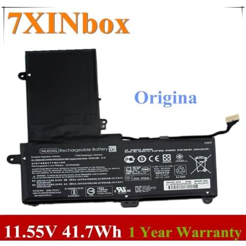 7XINbox 11.55V 41.7Wh Original NU03XL Laptop Battery For HP Pavilion x360 HSTNN-UB6V 843536-541 844201-850 844201-855 TPN-C128