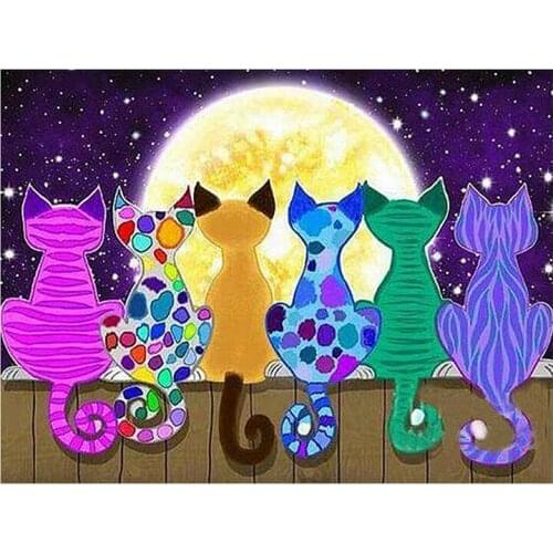 DIY full diamond embroidery painting Cartoon Nature Cat Hobby And Handicra Home Decor Handmade Gift Unfinished
