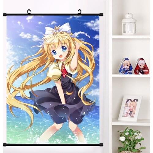 Anime AIR Kunisaki Yukito Kamio Misuzu Kirishima Kano Wall Scroll Mural Poster Wall Hanging Poster Otaku Home Decor Collection