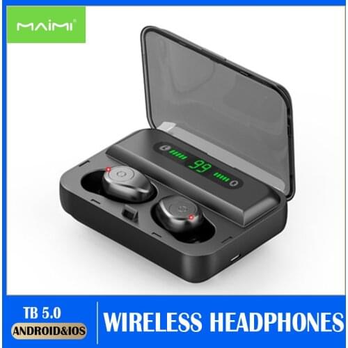 F9-5 TWS Wireless Headphones Bluetooth 5.0 HD Mirror Screen LED Display Music Earphones Sports Earbuds HIFI Stereo Headset
