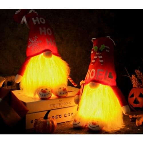 Faceless Doll Brings You Good Luck Rudolph Dwarf Dolls Elf Gnome Plush Fabrics Gift Product Counters Merry Christmas Decorations