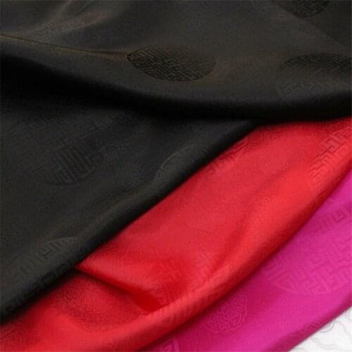 CF952 Solid Red/Black/Rose Jacquard Brocade Silk Fabric/Decoration Cloth,Cushion,Qipao,Chinese Style Couples Clothing Fabrics