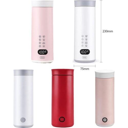 Kettle Travel Portable Travel Electric Water Kettle Thermos Smart Teapot Heating Cup Milk Boiling Boiler Stainless Steel VIP