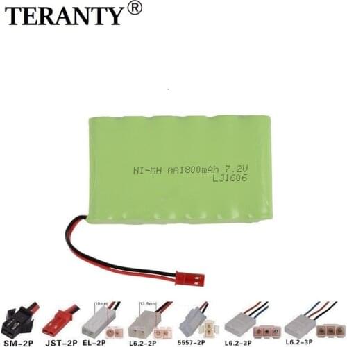 JST Plug ) 7.2v 1800mah NiMH Battery For Rc toys Car Tanks Train Truck Robots rc Boat Guns AA 700mah 7.2v Rechargeable Battery