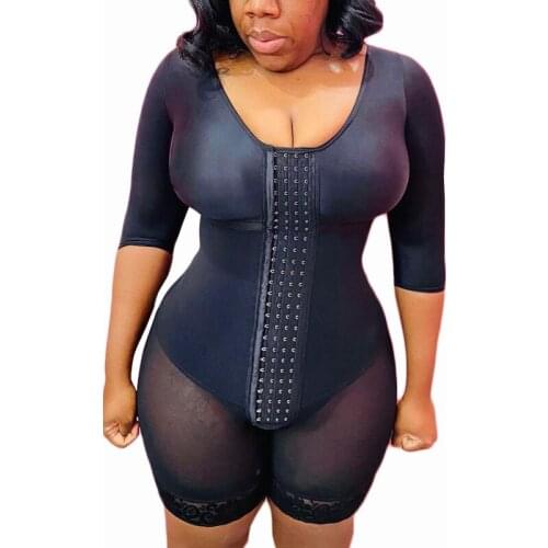 Women Full Body Shapewear Tummy Control Fajas Adjustable Hook And Eye Front Closure Post Liposuction Thin Section Waist Trainer