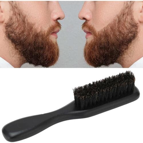 Shaving Cream Beard Grooming Brush Bristle Beard Brush Hair Combs with Wooden Handle for Men Black Shave Brush