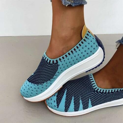 2021 New Fashion Summer Sneakers Flat Mesh Comfortable Breathable Running Shoes Outdoor Walking Casual Women Sports Shoes