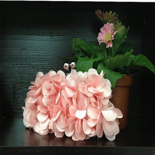 2021 Hot Sale Women Evening Bag Banquet 3D Big Flower Purse,Messenger Bag Bolsas Fashion Elegent Silk Satin Clutch handbags WY69