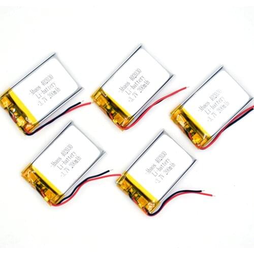 5PCS 3.7V 200 mAh Li-Polymer Rechargeable Battery 402030 Li Po ion for GPS Bluetooth MP3 MP4 MP5 Watch 042030