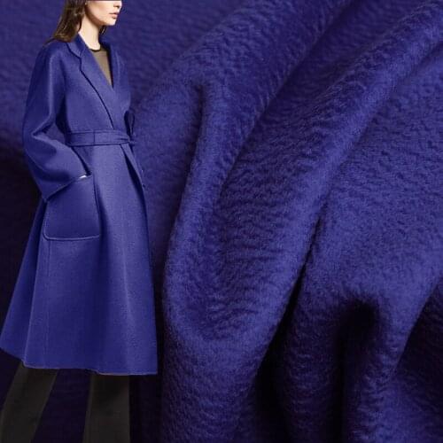 Red Raspberry Blue Ripple Overcoating Fine Wool Garment Materials Women Suits Overcoat Sewing DIY Cloth Fabrics Freeshipping