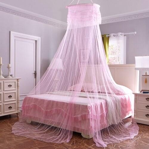 Mosquito Net High Transparency Dome Hanging Polyester Mosquito Netting Mesh Portable Anti Insect bed curtain Canopy Curtain W