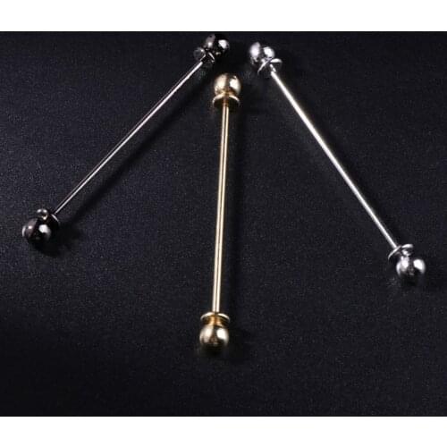 Men Shirt Pins Tie Clip Collar Clasp Luxury Business Wedding Brooch Bar Ornament