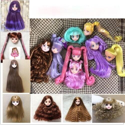 Soft Plastic High Quality DIY Doll Heads For Licca Doll Head For Jenny 1/6 BJD Girl Dolls DIY 1:6 Dolls Accessories Kids Toy