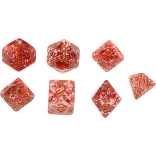 Pack of 7 Polyhedral Dices Table Board Games Party KTV for Dungeon and Dragons Polyhedral Dice Games DND Dice Set Kids Math Toys