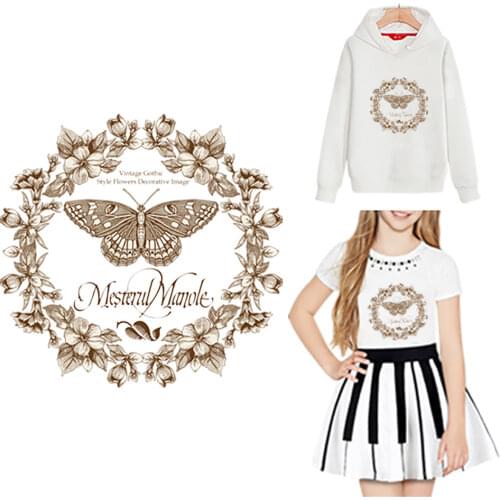 Butterfly Patch Iron On Tranfer For Clothing Logo Badge Thermal Sticker For T-shirt Diy Patch thermocollants vetement Decroative