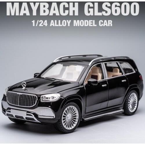 New 1/24 Mercedes-Benz Maybach Gls600 Alloy Model Car Childrens Toy Car Gift Ornaments Simulation SUV Car Model Boys Collection