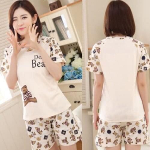 New Women Pajamas Suits Lovely Home Suit Sleepwear Short Sleeve Pyjamas Comfortable Girl Spring And Summer Colthing