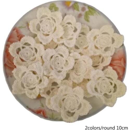 New round lace cotton table place mat crochet coffee placemat glass pad Christmas drink coaster cup mug tea dining doily kitchen